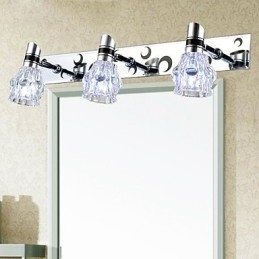 Ny Ankommet Vegglampe I Ensfarget Hvit For Speilfront, Metallplate, Baderomsvegglampe