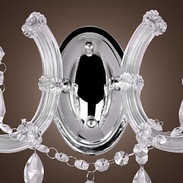 Elegant Krystallvegglampe Med 2 Lys