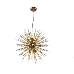 Retro Imitert Kobber Creative Line Lysekrone Med 10 Lys