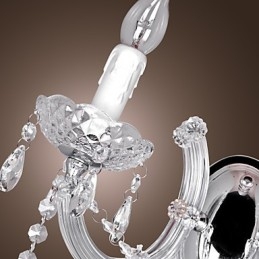 Elegant Krystallvegglampe Med 2 Lys