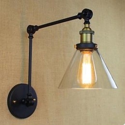 Dum Svart Restaurering Av Gamle Skikker Landlig Restaurant Kafé Dekorasjon Glass Vegglampe