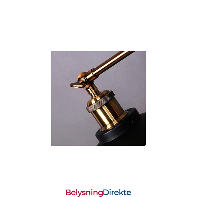Landlig Industriell Retro Vegglampe Dobbel Vegglampe Svart Paraply