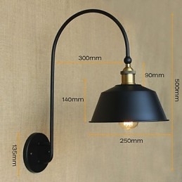 Amerikansk Landlig Loft Industriell Maskineri Lett Vind Retro Villa Nostalgisk Spisestue Jern Dekorativ Vegglampe