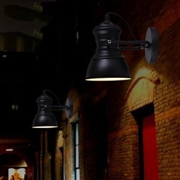 Art Deco Vegglampe Industriell Jernskilt Loft Vegglampe