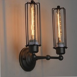 Loft Amerikansk Landlig Retro Jern Vegglampe Kunstindustri Lys