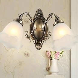 Retro Glass Enkel Europeisk Moderne Eleganse Smijerns Vegglampe