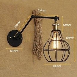 Vegglampetter Svinglamper Lesevegglamper Ministil Rustikk Lodge Metall