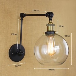 Den Lange Armen Av Glassveggen Jern Industriell Kreativ Teleskopisk Soverom Retro Nostalgisk Restaurant Sammenleggbar Midtgang
