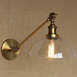 Jern, Glass, Bronse, Messing, Arm, Stil, Retro, Kreativ, Amerikansk, Landlig, Hall, Soverom, Vegglampe