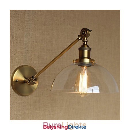Jern, Glass, Bronse, Messing, Arm, Stil, Retro, Kreativ, Amerikansk, Landlig, Hall, Soverom, Vegglampe