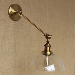 Jern, Glass, Bronse, Messing, Arm, Stil, Retro, Kreativ, Amerikansk, Landlig, Hall, Soverom, Vegglampe