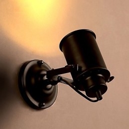 Vintage Vegglampe Industriell Svart Smijernsvegglampe Retro Econce-Armatur Korridorvegglampe