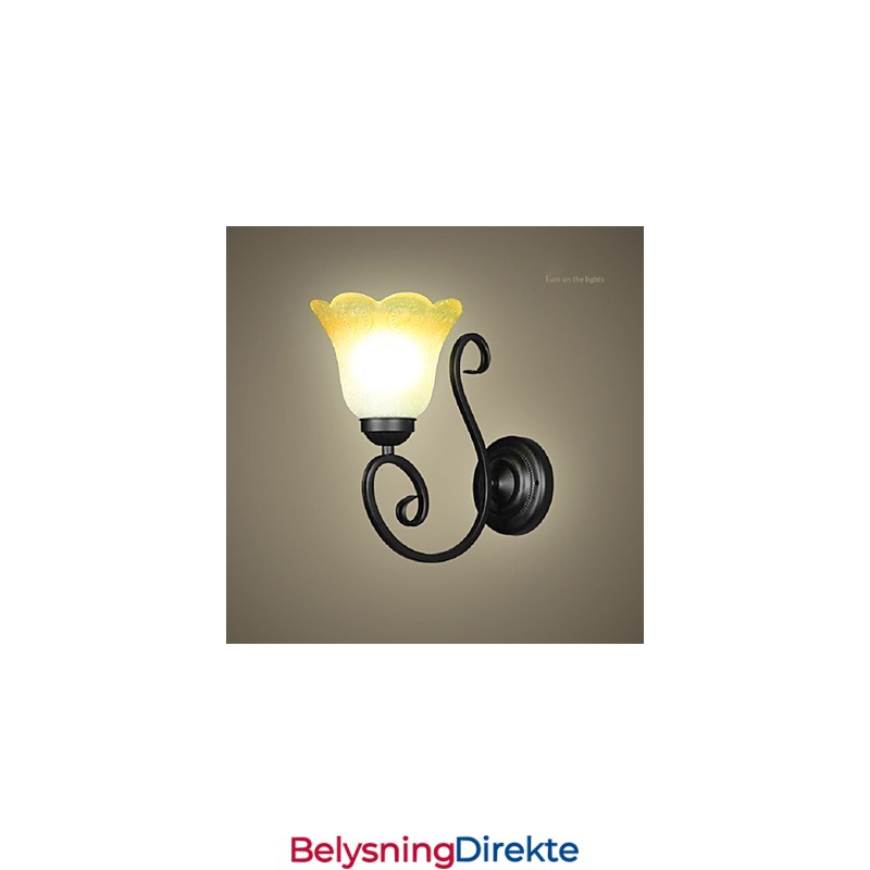 Vintage Vegglampe I Jern, Glass, Svingarm, Vegglampe, Innendørs, Soverom, Vegglampe, 110 220V, Til Stue