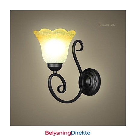 Vintage Vegglampe I Jern, Glass, Svingarm, Vegglampe, Innendørs, Soverom, Vegglampe, 110 220V, Til Stue