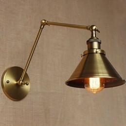 Amerikansk Landlig Landskap Retro Bronse Lagerhus Restaurant Kafé Dekorativ Vegglampe
