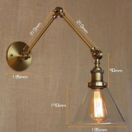 Retro Vintage Store Eksklusivt Designet Moderne Bronse Kirke Lobby Dekorert Soverom Vegglampe