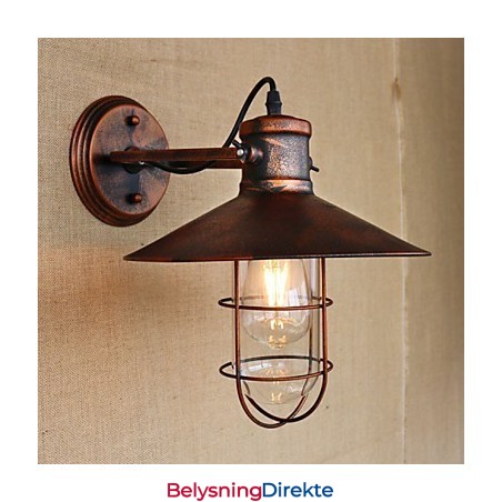 Loft Industriell Lager Kreativ Stue Balkong Vind Jernholdig Nostalgisk Retro Pastoral Trapp Vegglampe