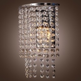 Moderne Krystallvegglampe Med 1 Lyspære