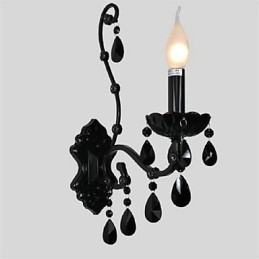 Krystall Mini Vegglampe Stearinlys Vegglamper Moderne Samtids Metall