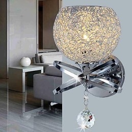 Krystall Vegglampe Moderne Samtids Metall