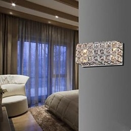 Kontraktert Og Moderne Firkantet Vegglampe I K9-Krystall