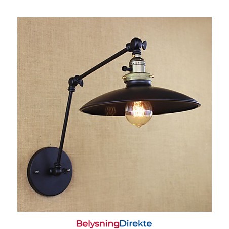 Amerikansk Minimalistisk Industriell Jernvegglampe Med Lang Arm Og Bryter