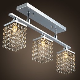 Lineær Lysekrone Med Øylampe Crysal 3 Lys