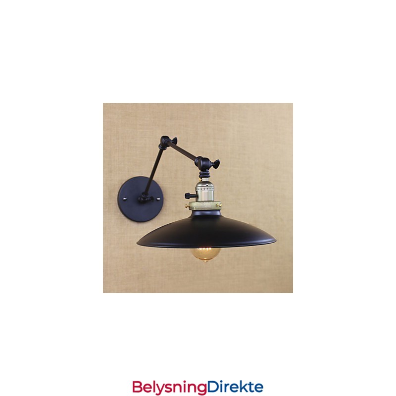 Amerikansk Minimalistisk Industriell Jernvegglampe Med Lang Arm Og Bryter