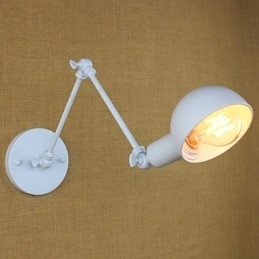 Moderne Hvit Langarmet Dobbel Smijernsvegglampe Stue Gang Soverom Nattbord Arbeidsrom