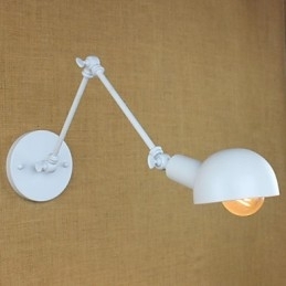 Moderne Hvit Langarmet Dobbel Smijernsvegglampe Stue Gang Soverom Nattbord Arbeidsrom