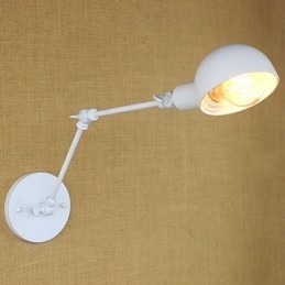 Moderne Hvit Langarmet Dobbel Smijernsvegglampe Stue Gang Soverom Nattbord Arbeidsrom