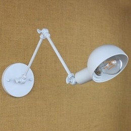 Moderne Hvit Langarmet Dobbel Smijernsvegglampe Stue Gang Soverom Nattbord Arbeidsrom