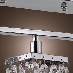 Lineær Lysekrone Med Øylampe Crysal 3 Lys