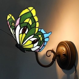 Europeisk Middelhavskontraktert Landlig Kreativ Smijernsvegglampe Glasslamper