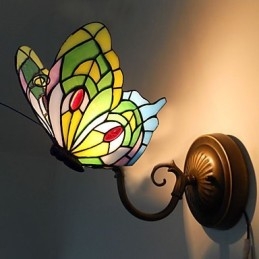 Europeisk Middelhavskontraktert Landlig Kreativ Smijernsvegglampe Glasslamper