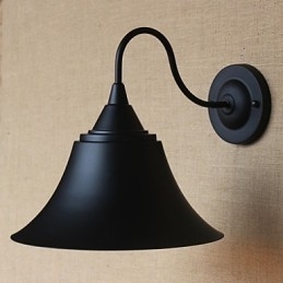 Amerikansk Landlig Kreativ Personlighet Enkel Klesbutikk Dekorativ Vegglampe I Jern Med Svart Horn