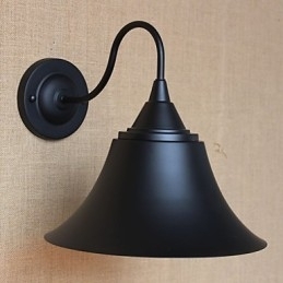 Amerikansk Landlig Kreativ Personlighet Enkel Klesbutikk Dekorativ Vegglampe I Jern Med Svart Horn