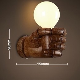 Europeisk Vegg Kreativ Retro Knyttneve Vegglampe Lys