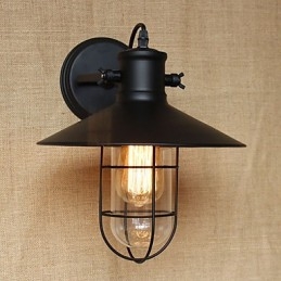 Amerikansk Landlig Stil Korridorbardekorasjon Av Hodet På En Seng Vegglampe