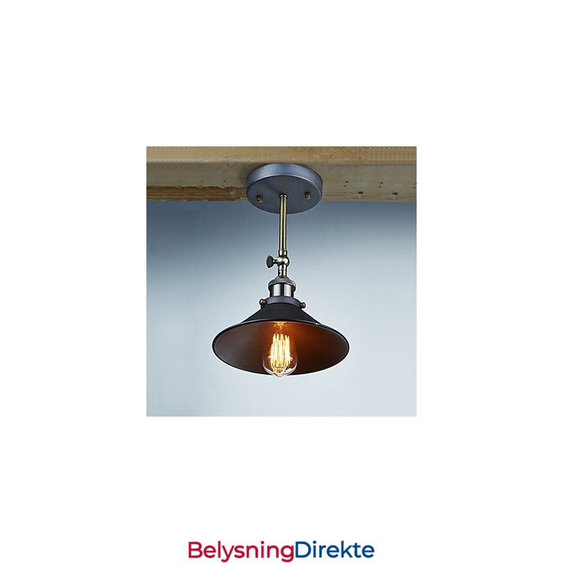 Industriell Vintage Edison Simplicity 1 Lys Veggmontert Spisestue Arbeidsrom Kontor Gang Metall Vegglampe