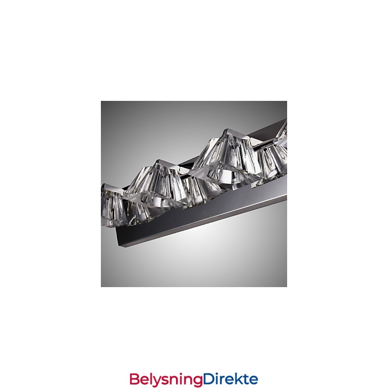 Moderne Vegglampe Med Glassskjerm, 4 Lys, Speilfront
