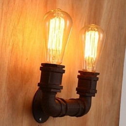 Kreativ Dobbel Kreativ Barrørsvegglampe