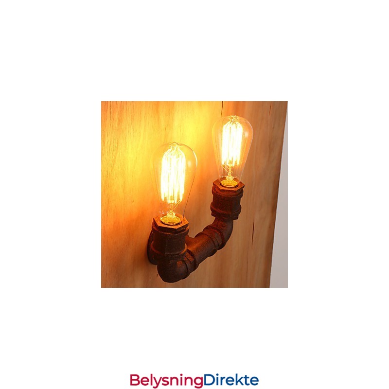 Kreativ Dobbel Kreativ Barrørsvegglampe