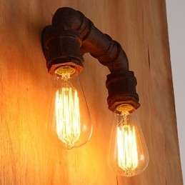 Kreativ Dobbel Kreativ Barrørsvegglampe