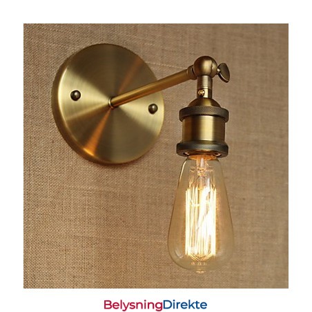Amerikansk Bar Kafé Restaurant Nattbord Minimalistisk Midtgang Bronse Smijern Vegglampe