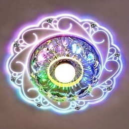 Krystall Taklampe Spotlight Smd 3W Kreativ Lampe Rørlys Fargerik Farge Kuppellys