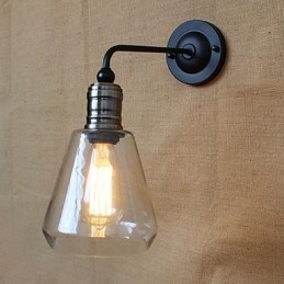 Middelhavs-Amerikansk Landlig Stil Gjennomsiktig Glassvegglampe