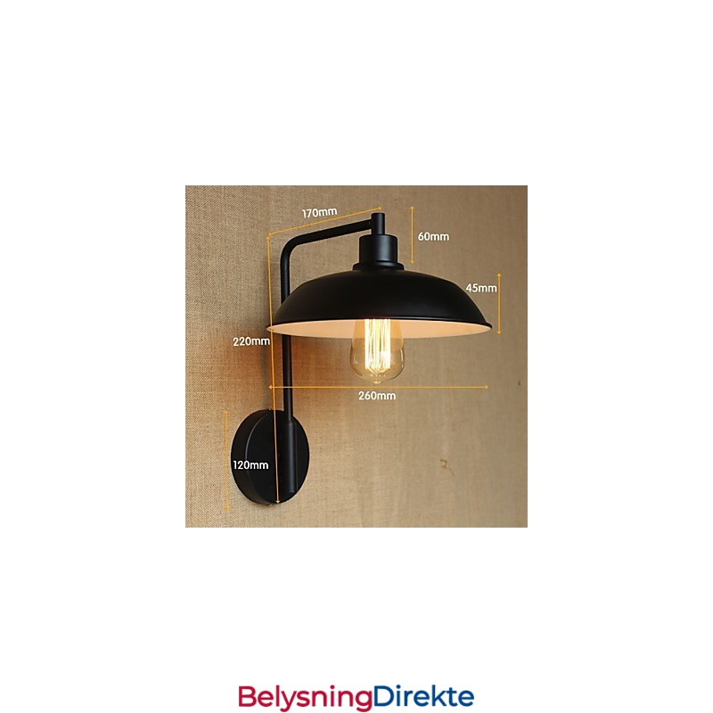 Klassisk Enkel Hjemmedekorasjon Jernvegglampe