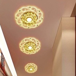 Krystall Taklampe Spotlight Smd 3W Kreativ Lampe Rørlys Fargerik Farge Kuppellys