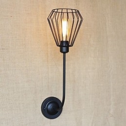 Amerikansk Landlig Kreativ Jernalbue Antikk Enkelt Hodelampe Nattbordslampe